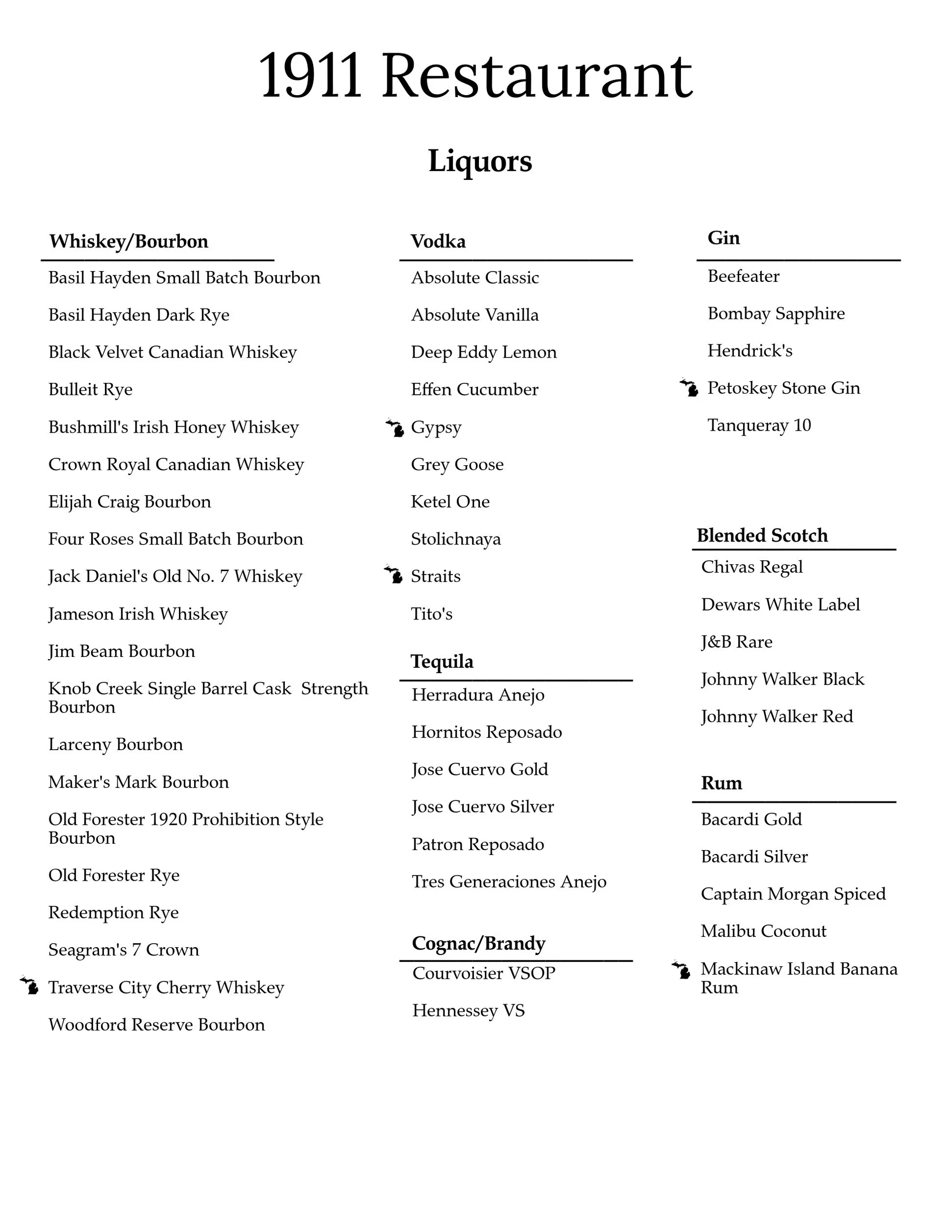 Cocktail and Beer Menu Page 3